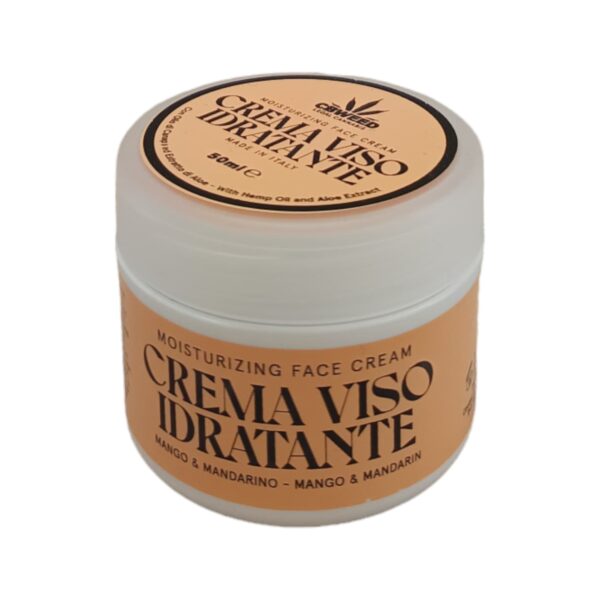 Crema facial hidratante de CBD con mango y mandarina