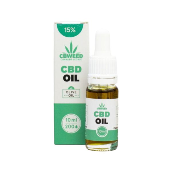 Aceite de CBD del 15 porciento con aceite base oliva